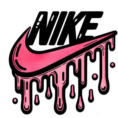 dripping nike logo