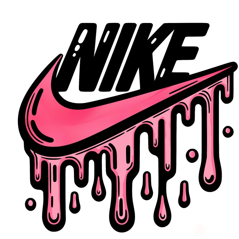 dripping nike logo