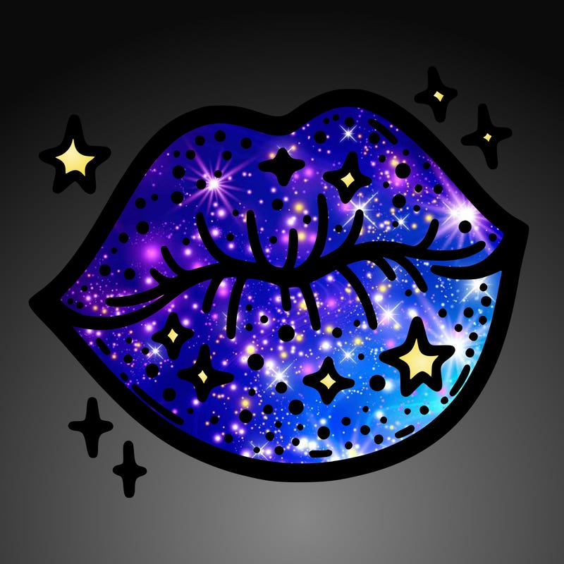 glittery lip