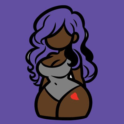 curvy woman with hair