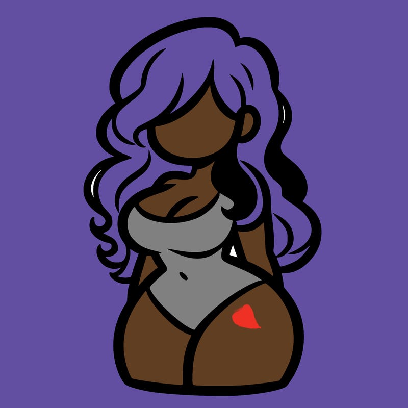 curvy woman with hair