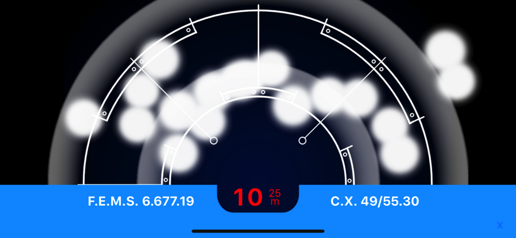 Aliens Motion Tracker - Sci-fi motion tracker radar interface with white blips