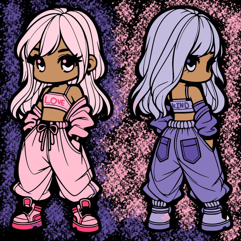 girl in crop top and baggy pants