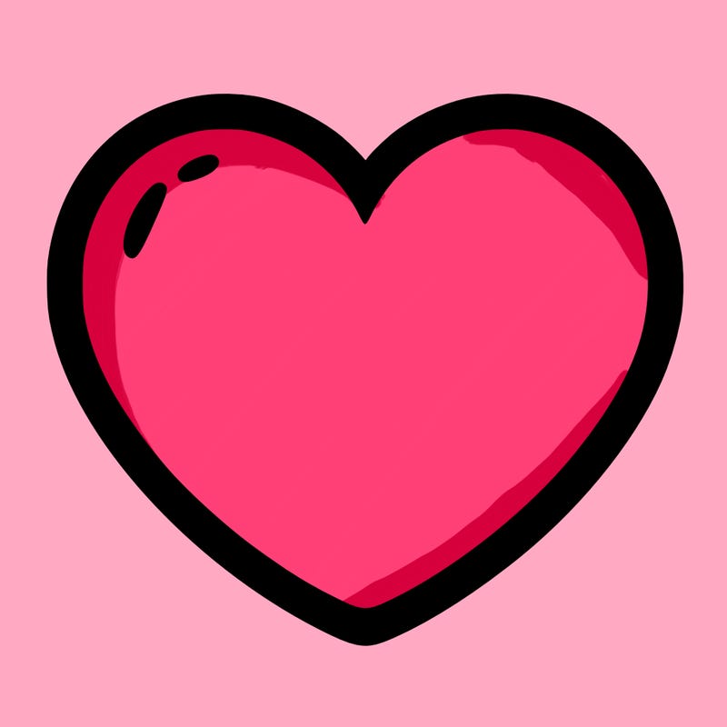 a blank heart