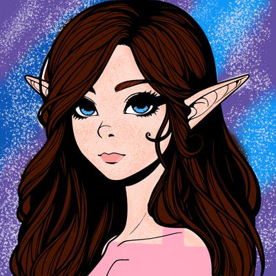 elf girl realistic dark fantasy