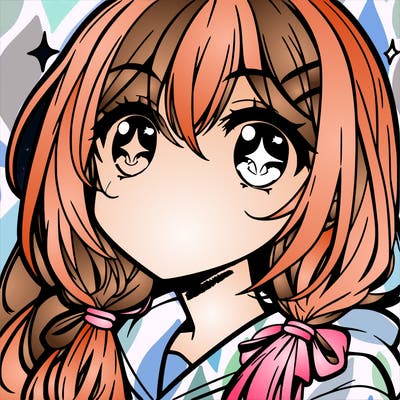 anime girl with glowing eyes