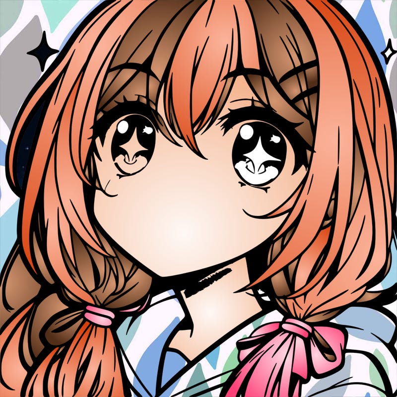 anime girl with glowing eyes