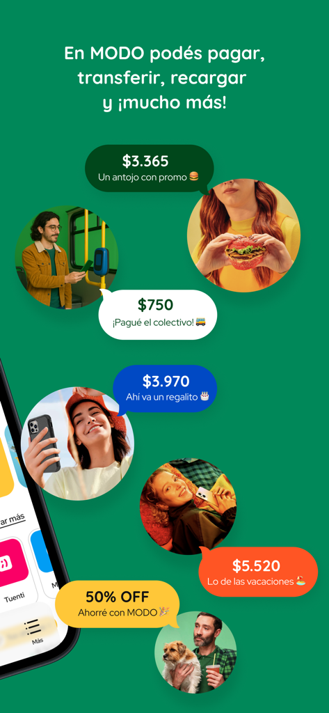 Promotional graphic of MODO app features including mobile payments transfers and cashback offers