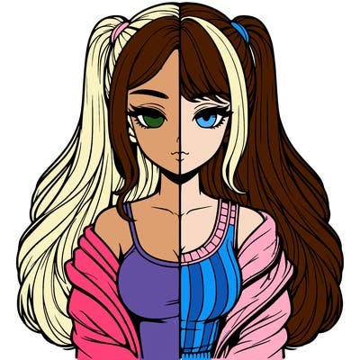 realistic girl split