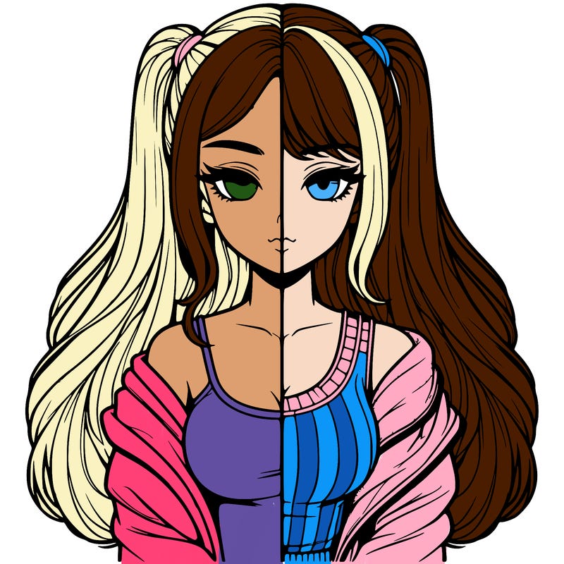 realistic girl split