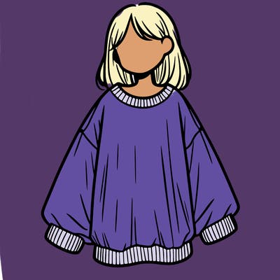 girl with baggy shirt