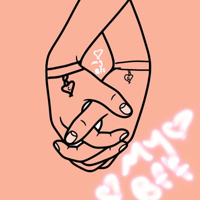 hands in shape of heart