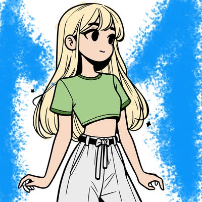 girl in a cute crop top