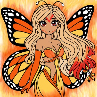 butterfly woman