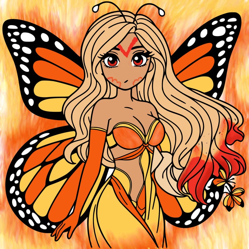 butterfly woman