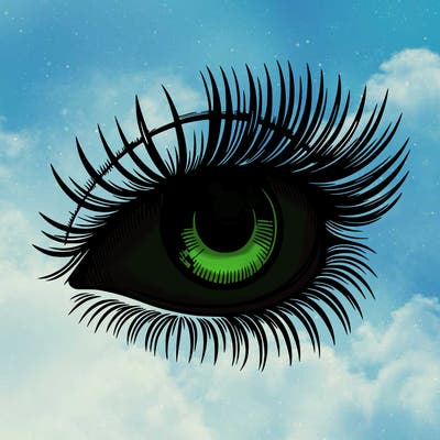 realistic eye long eylashes