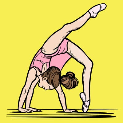 girl doing gymnastics