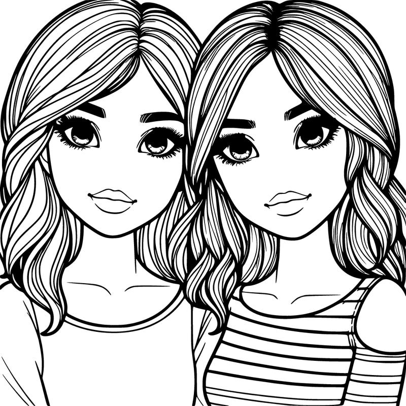 two realistic girl, best friends