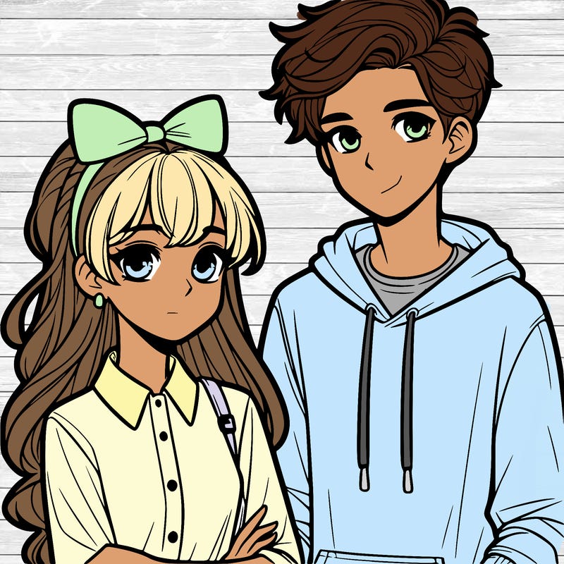 teen girl and teen boy