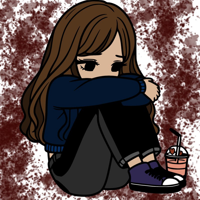 a girl  after a breakup