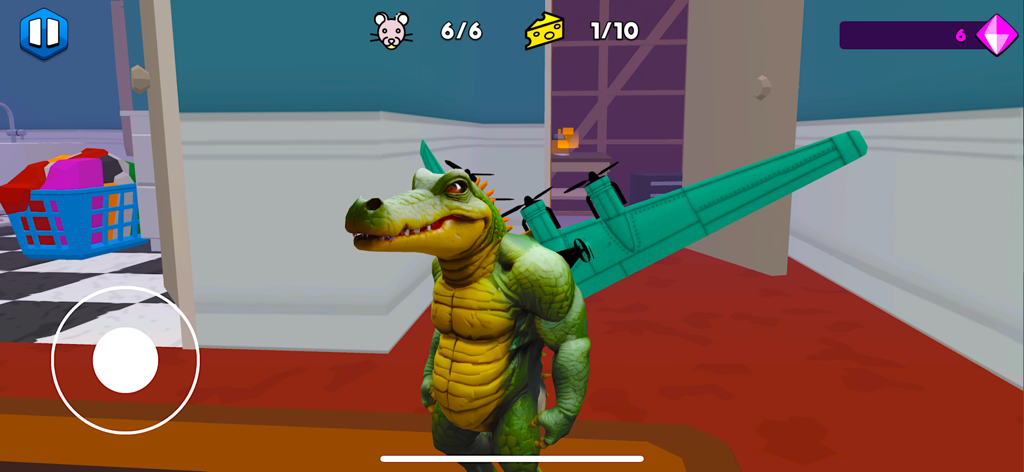 Rat Dance: Escape from Memes - Personaje cazador Bombardiro Crocodile con alas de avión en Rat Dance Escape from Memes