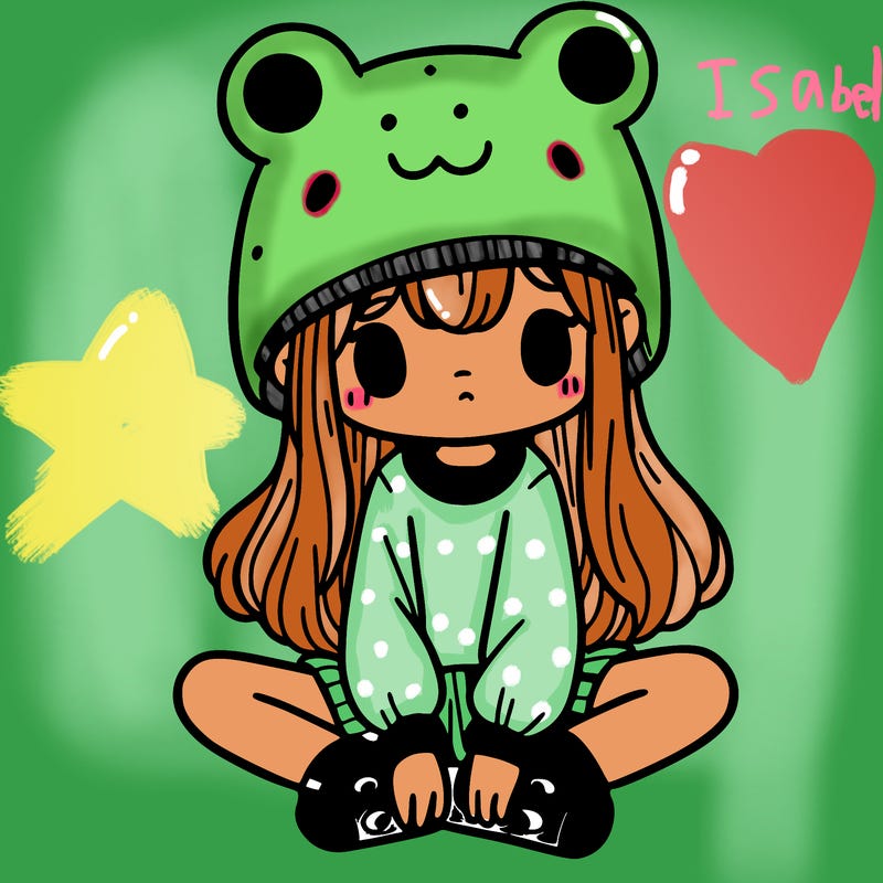 a girl wearing a frog hat and some frog socks