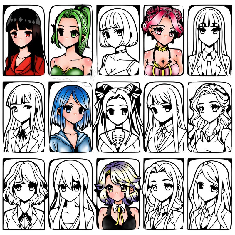 girls that look diffrent anime