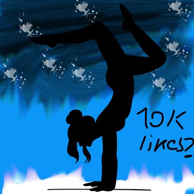 a woman doing a handstand