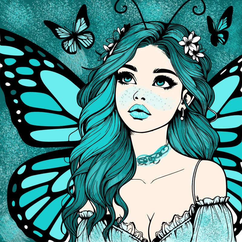 butterfly fairy realistic girl