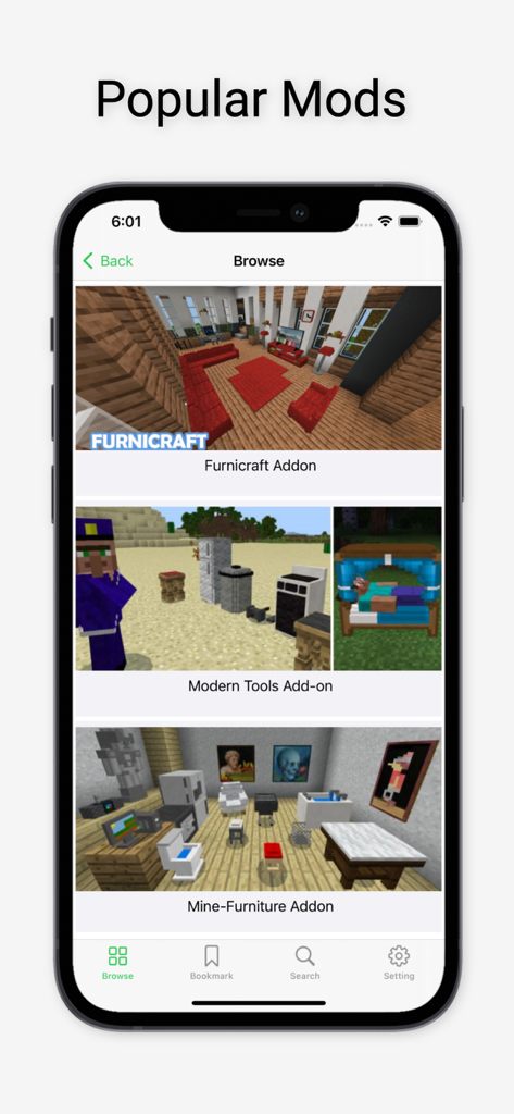 Mods for Minecraft PE !! - Addons de meubles et d'outils populaires dans l'application Mods pour Minecraft PE