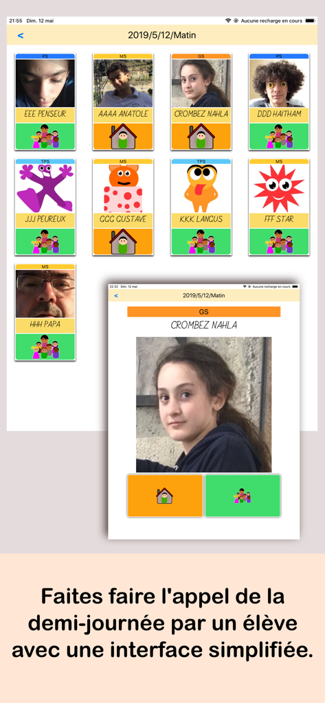 Appel - Interfaz simplificada para que los estudiantes tomen asistencia en la aplicación de aula Appel