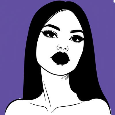 realistic woman with full lips