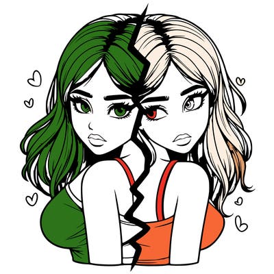 realistic girl split