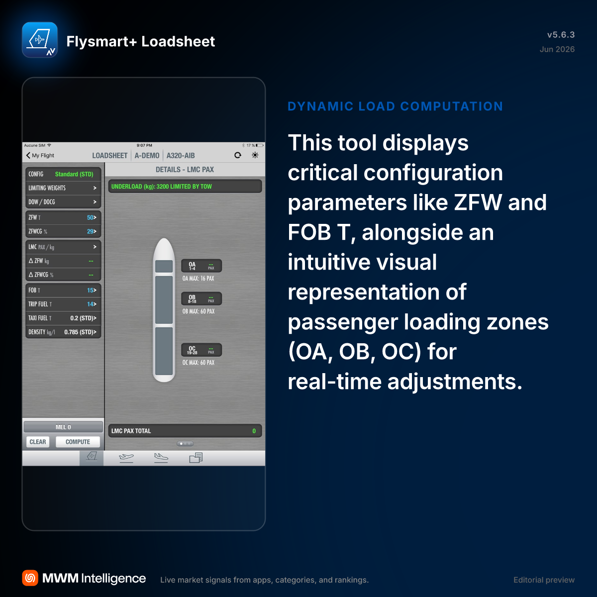 Flysmart+ Loadsheet - Business App | MWM