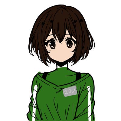 one anime girl with short hair