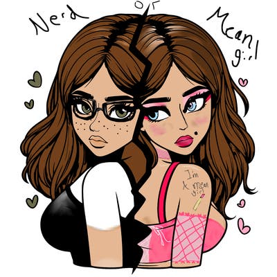 realistic girl split