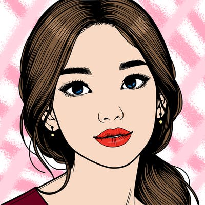 beautiful realistic asian woman