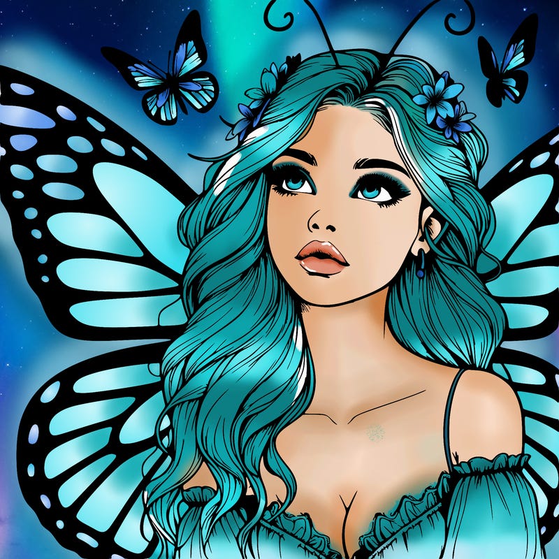 butterfly fairy realistic girl