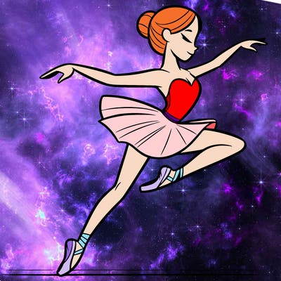 ballerina doing a leap