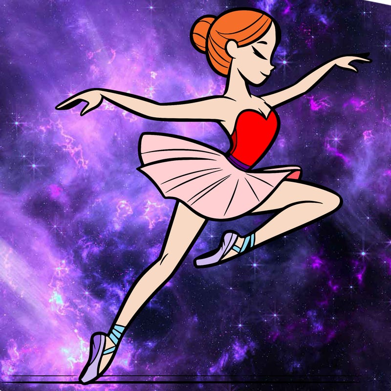 ballerina doing a leap