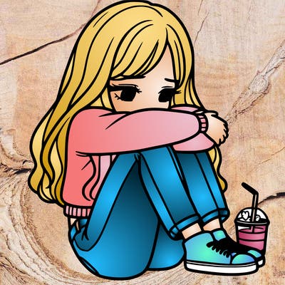 a girl  after a breakup