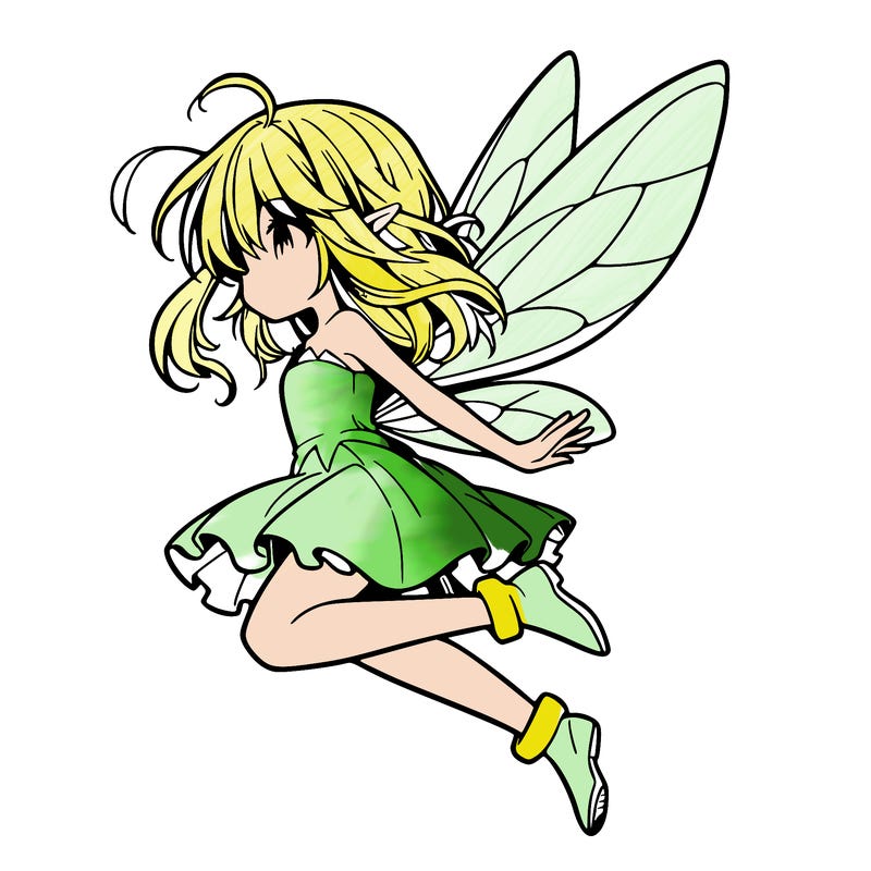 manga fairy flying