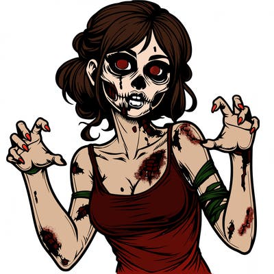 realistic zombie girl