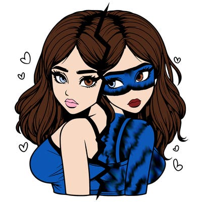 realistic girl split