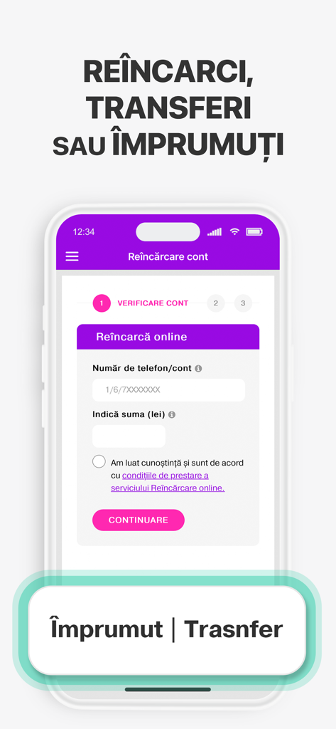 my moldcell - My Moldcell app screen for online account recharge and top ups
