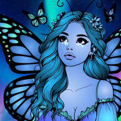 butterfly fairy realistic girl