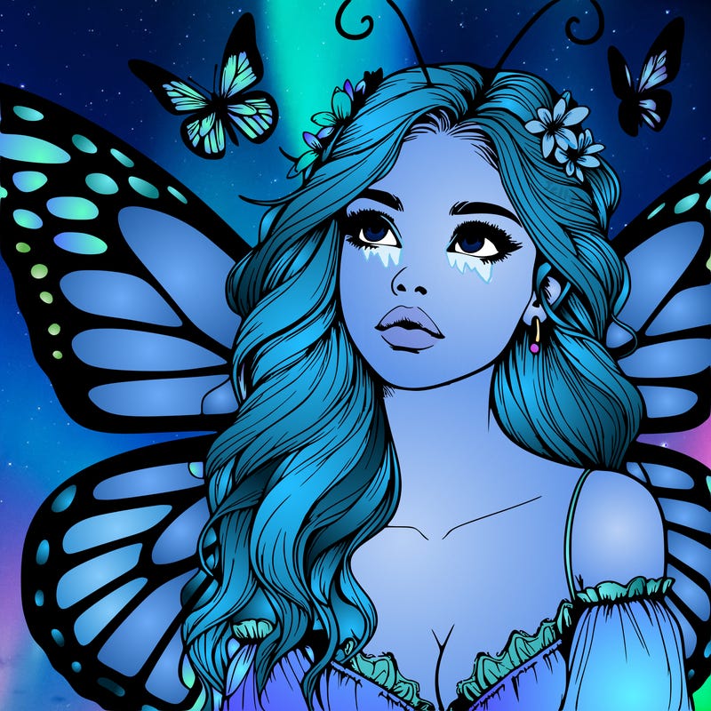 butterfly fairy realistic girl