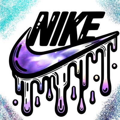 dripping nike logo