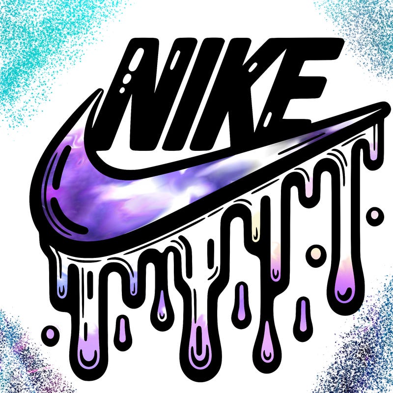 dripping nike logo