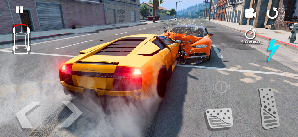 Colisión realista de superdeportivos en el juego RCC Real Car Crash Simulator